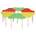 Стол "Лепесток-6М" на регулируемых металлических опорах (из 6 частей)