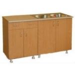 Стол рабочий двойной с мойкой 