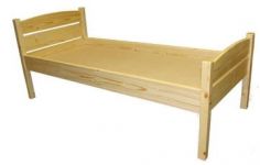 Кровать детская спинка волна, массив сосны, лак