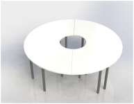 Стол круглый две половинки