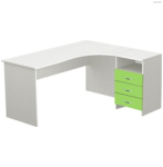 Стол преподавателя угловой с приставной тумбой 3 ящика