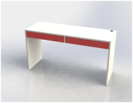 Стол письменный двухместный с ящиками 