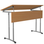 Стол ученический 2-местный регулируемый (круглая труба) с регулируемым наклоном столешницы 0-10