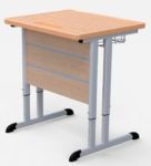 Парта одноместная на плоскоовальной трубе.