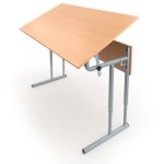 Стол ученический 2-местный регулируемый с регулируемым наклоном столешницы, многоступенчатая система регулировки растомат