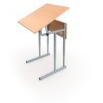 Стол ученический 1-местный регулируемый с регулируемым наклоном столешницы, растомат