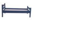 Кровать детская прямая спинка (массив сосны, краска)