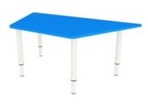 Стол-трапеция на регулируемых металлических опорах, закругл.углы.