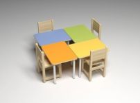 Стол прямоугольный одноместный, регулируемый