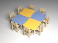 Стол квадратный эргономичный, регулируемый