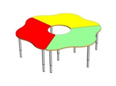 Стол "Ромашка-3" на регулируемых металлических опорах