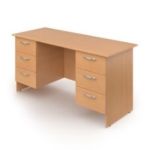 Стол учителя с 2-я подвесными тумбами 3ящ