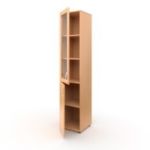 Шкаф для учебных пособий со стеклом узкий